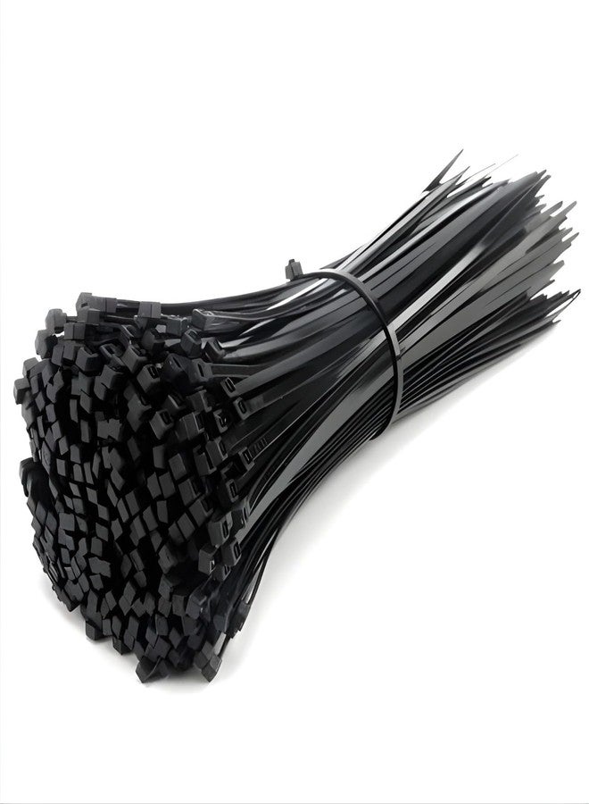 Crae Cable Zip Ties Heavy Duty Strong Wire Organizer | Self-Locking Fasteners | Plastic Cable Clamp | Strap Wraps and Zip Ties | Nylon Plastic Cable Ties | Durable and Soft Custom Sizes |8 Inch Black - Image 1